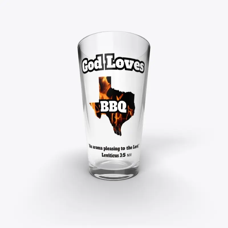 God Loves Texas BBQ with Bible verse